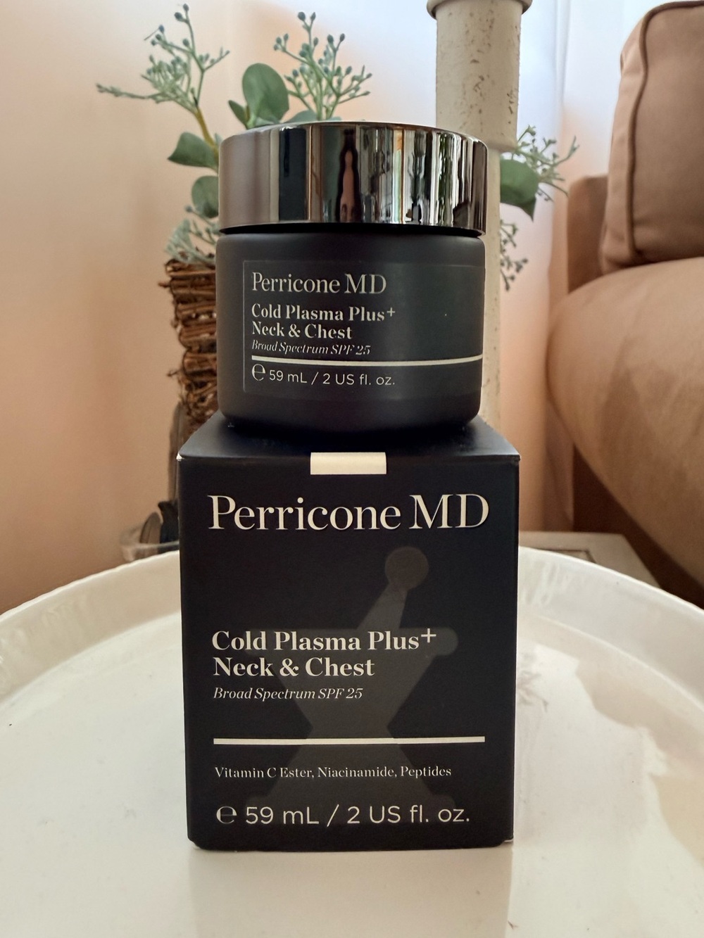 Perricone MD Cold Plasma Plus+ Neck and Neck & Chest Broad Spectrum SPF 25 NEW